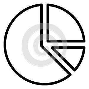 Circular chart, diagram Vector icon which can easily modify