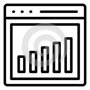 Browser, web graph Vector icon which can easily modify