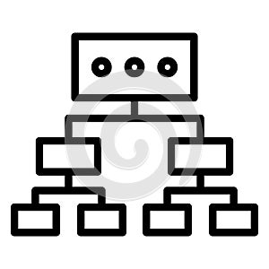 Data sharing, hierarchy Vector Icon which can easily modify