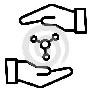 Experiment, networking Vector Icon which can easily modify