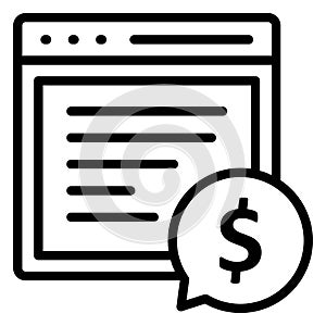 Banking, chat bubble Vector Icon which can easily modify