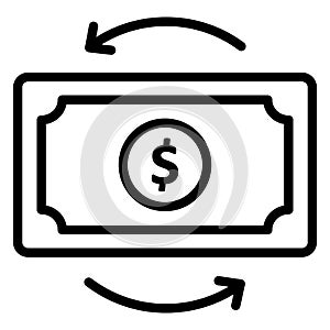 Cash flow, dollar,  Vector Icon which can easily modify