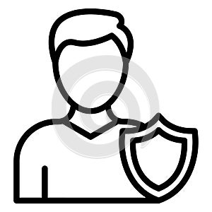Assent man, compliance officer Vector Icon which can easily modify photo