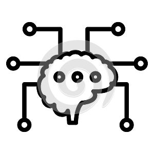 Brain, connectivity Vector Icon which can easily modify or edit