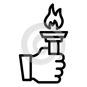 Encourage, flame Vector Icon which can easily modify or edit