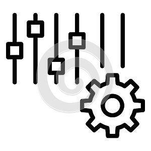 Cogwheel, configuration Vector Icon which can easily modify or edit