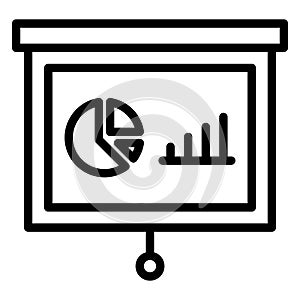 Flipchart, graph presentation Vector Icon which can easily modify or edit