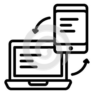 Adaptive, responsive device Vector Icon which can easily modify or edit
