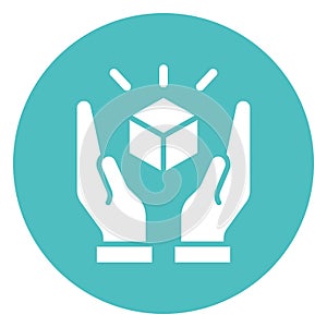 Cube, insure Vector icon which can easily modify