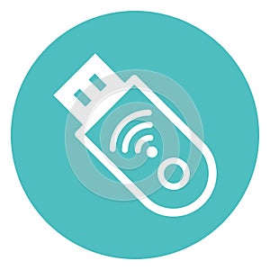 Data storage, flash drive Vector icon which can easily modify