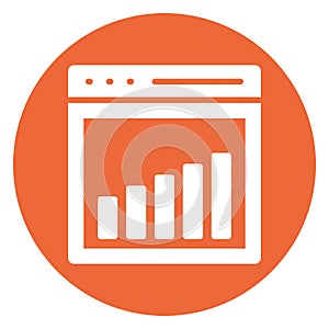 Browser, web graph Vector icon which can easily modify