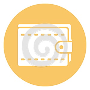 Billfold wallet, cash walle Vector icon which can easily modify