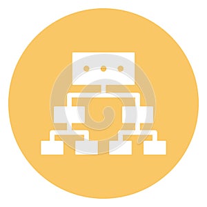 Data sharing, hierarchy Vector Icon which can easily modify