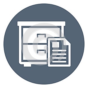 Documents, file drawer Vector Icon which can easily modify