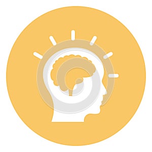 Brain, brainwash Vector Icon which can easily modify