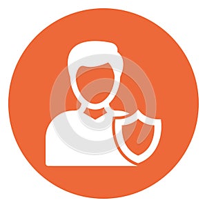 Assent man, compliance officer Vector Icon which can easily modify photo