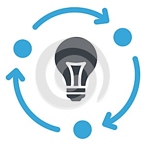 Idea, idea develop Vector icon which can easily modify