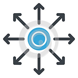 Business diversification, business plan Vector Icon which can easily modify