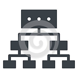 Data sharing, hierarchy Vector Icon which can easily modify