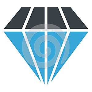 Diamond, gem,  Vector Icon which can easily modify