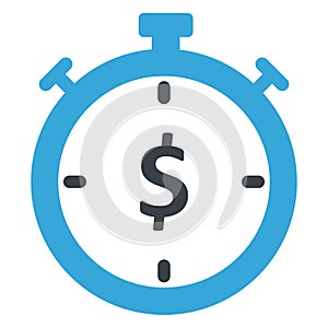 Chronometer, dollar Vector Icon which can easily modify