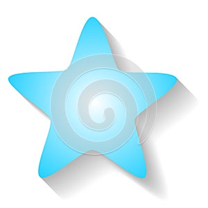 Blue bright star icon logo for business  investment winnig success company vector photo