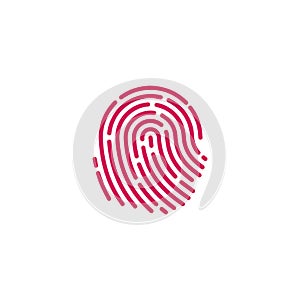 Circle Unique Fingerprint icon design for app