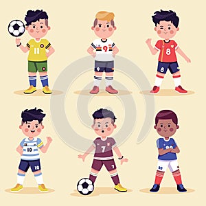 Soccer cute carton character tock vector photo