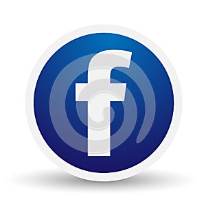 Facebook logo icon vector illustrations on white background