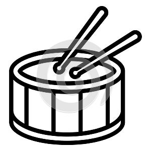 Drum, drum beating Line Style vector icon which can easily modify or edit