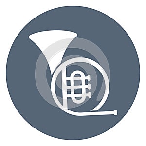 Brass, french horn, Line Style vector icon which can easily modify or edit