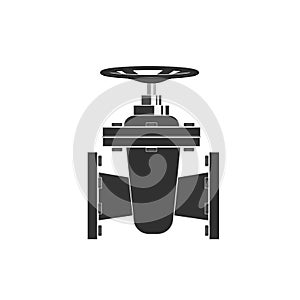 Sanitary valve. Plumbing faucet. Vector illustration