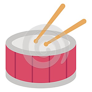 Drum, drum beating Line Style vector icon which can easily modify or edit