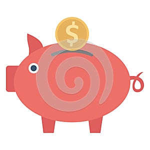 Coins Color Vector Icon which can easily modify or edit photo