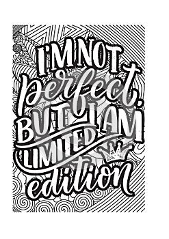 Inspirational words coloring book pages.motivational quotes coloring pages design photo