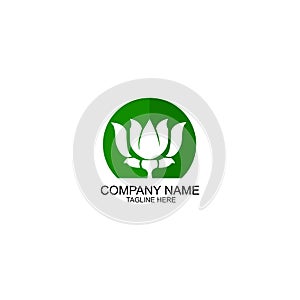 Nauture logo design template.tree logo template