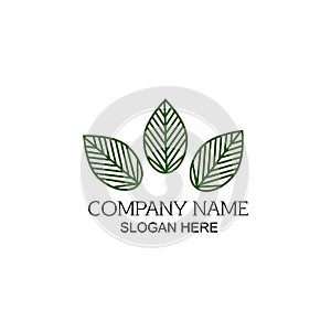 Nauture logo design template.tree logo template