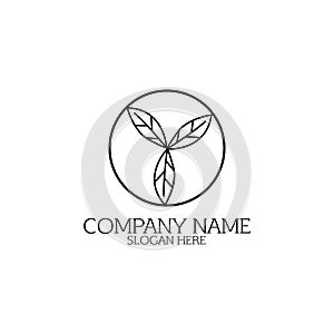 Nauture logo design template.tree logo template