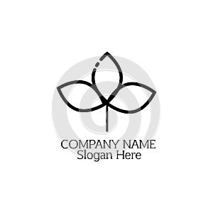 Nauture logo design template.tree logo template