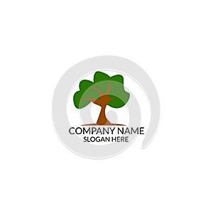 Nauture logo design template.tree logo template