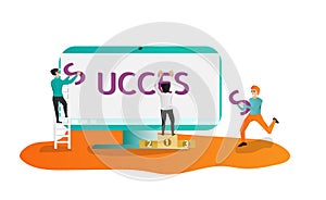 Success team co working  template background vector