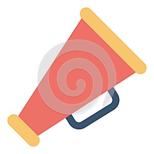 Bullhorn Color  Vector Icon which can easily modify or edit icon photo