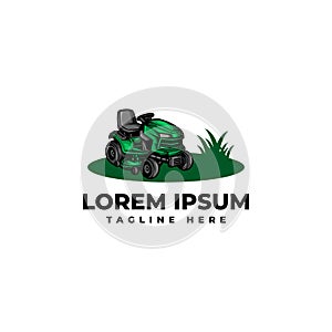 Lawn Mower Logo Vector Icon