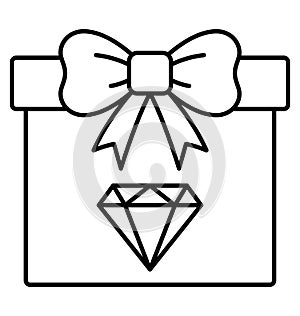 Gift Line Style vector icon which can easily modify or edit