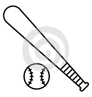 Baseball Line Style vector icon which can easily modify or edit
