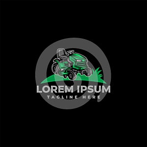 Lawn Mower Logo Vector