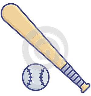 Baseball   fill  vector icon which can easily modify or edit