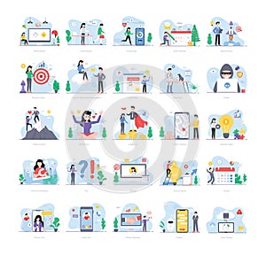 People Creative Illustrations In Flat Design