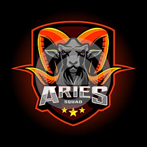 Aries Esport Mascot Logo Design photo
