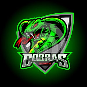 Cobras Esport Mascot Logo Design photo